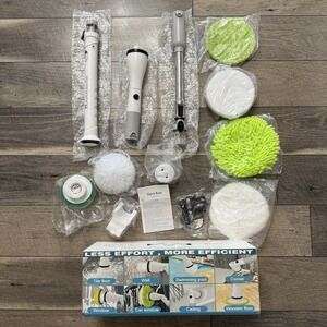 7in1 Electric Spin Scrubber Set Cordless Bathroom Tub w/Extensions & Brush Heads